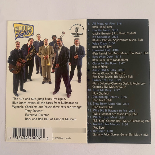 Blue Lunch Eyes Wide Open 1999 Usa Cd importado (Usado)
