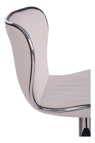 Taburete De Bar Juego De 2 Sillas Altura Ajustable Blanco