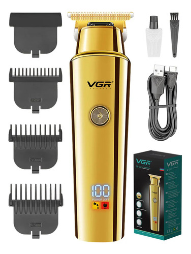 Máquina De Corte De Cabelo Barba Sem Fio Visor Led V-947