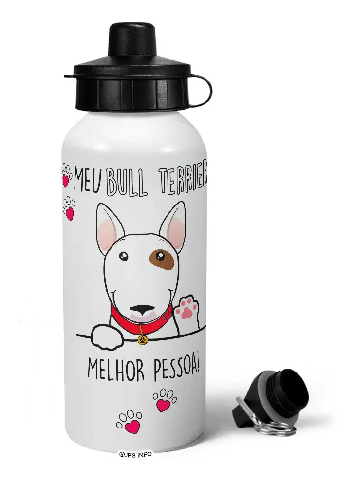 Garrafa Squeeze Mq - Meu Bull Terrier, Melhor Pessoa!