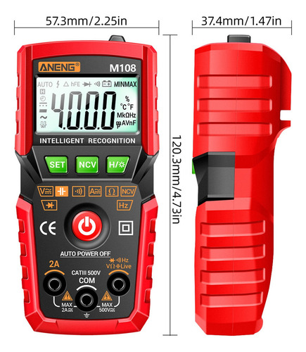 Aneng M108 Smart Digital Multimeter Auto Range 4