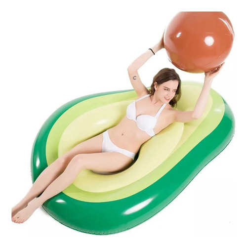 Flotador Inflable Para Piscina De Aguacate Con Bola, Diversi