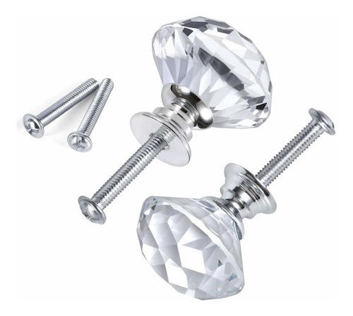 Perilla Tirador De Cajón De Cristal De 30mm, 25 Unidades