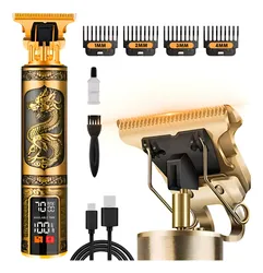 Maquina De Cortar Cabelo Barbear Profissional Com Visor