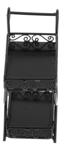 Estante De Flores Para Casa De Muñecas, Estante De Negro