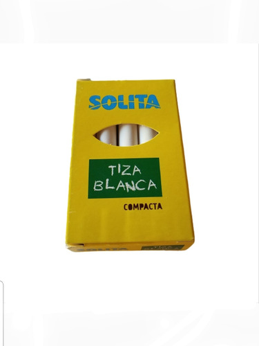 Tiza Blanca Compacta Solita.  12 Cajas.