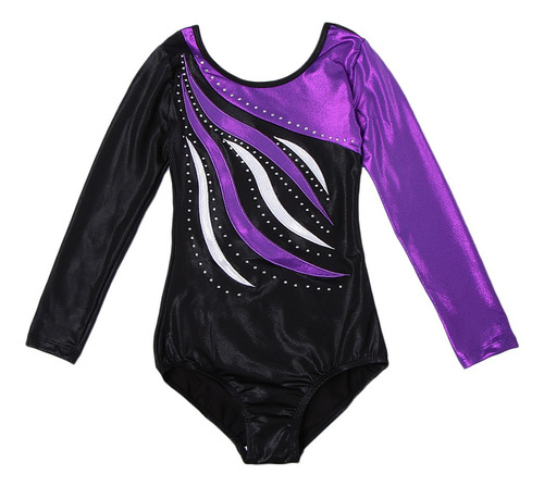 Maillot De Gimnasia Traje De Baile Danza Mangas Largas Con