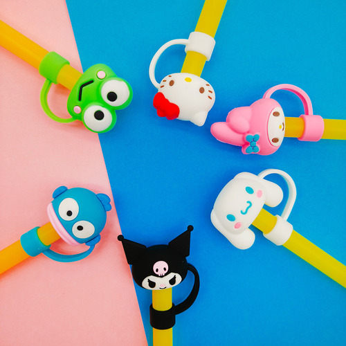 6pcs Funda De Paja Guardapolvo Simpáticos Adornos Para Tazas
