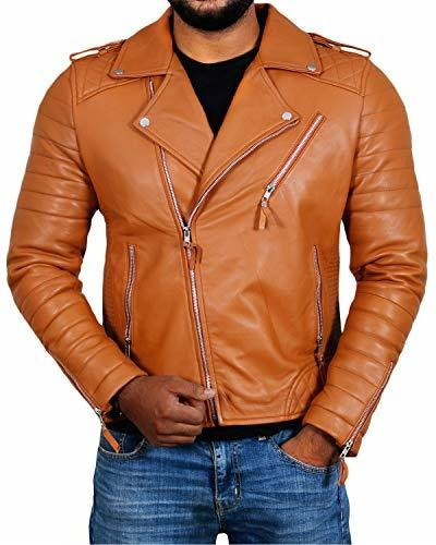 Chaqueta De Piel De Cordero Genuina Para Hombre Laverapelle 