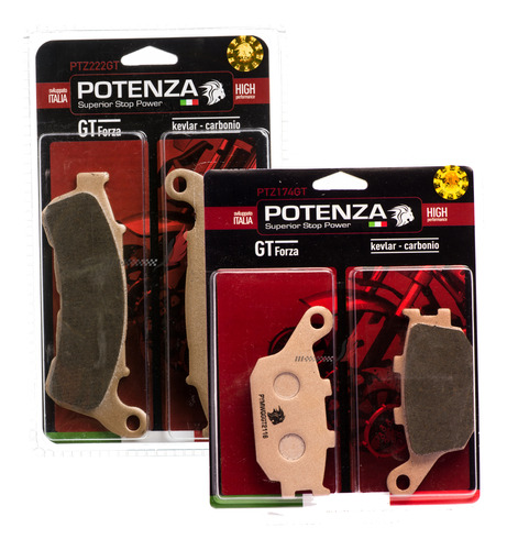Kit Pastilha Potenza Diant+tras Cb300 Cb 300 Abs 222+174