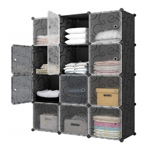 Mueble Organizador 12 Cubos Modular, Ropa, Juguetes