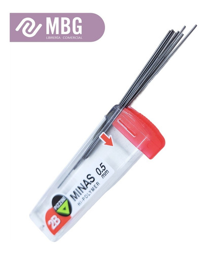 Imagen 4 de 7 de Mina Pizzini 0.5mm 2 B Tubo Por 12unidades