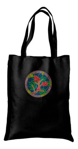 Bolsa Tote Bag Artesanal Gabardina Bordado Flores Vitro