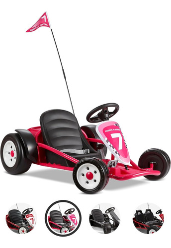 Carro Electrico Radio Flyer Ultimate Go-kart Individual Rosa