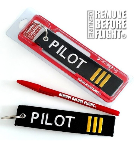 Remove Before Flight Llavero Pilot 3 Barras