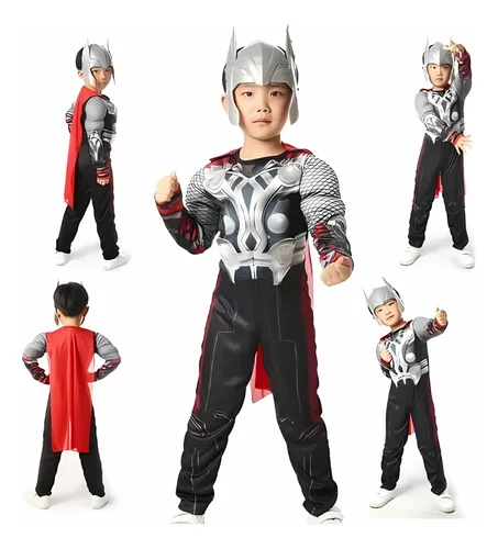 comprar Disfraz Niños Thor Con Musculos Y Mascara Thor L