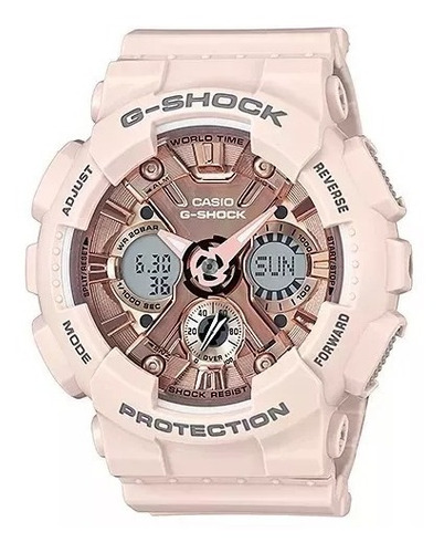 G Shock Mujer Dama Gmas120mf Palo De Rosa Oro Rosa Origina