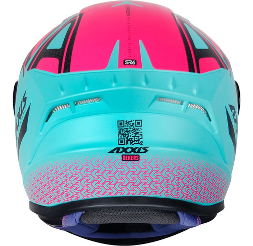 Imagem 7 de 9 de Capacete Axxis Draken Dekers Tifany Rosa Fechado Lançamento