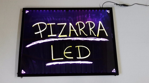 Pizarra Led Marco De Madera Quito. Única En El Mercado