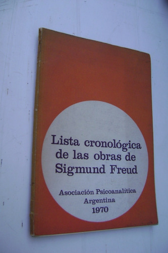 Lista Cronologica De Las Obras De Sigmund Freud 1970