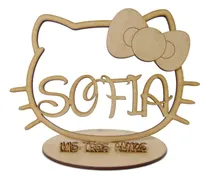 Comprar Centros De Mesa Hello Kitty Con Nombre Y Frase !! Fibrofacil