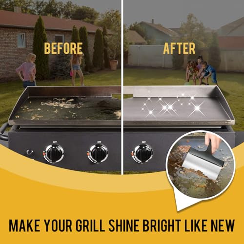 Rascador De Parrilla Resistente De Acero Inoxidable Con Mang