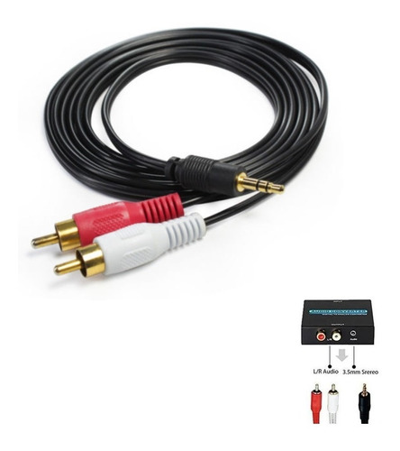 Cable De 5mt Audio Rca A Estéreo Plug 3.5mm