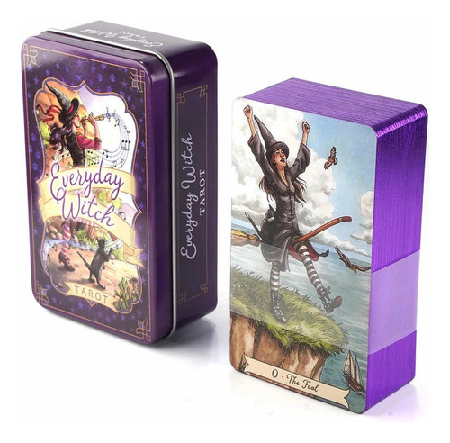 Mazo, Cartas De Tarot Everyday Witch, Caja Metálica