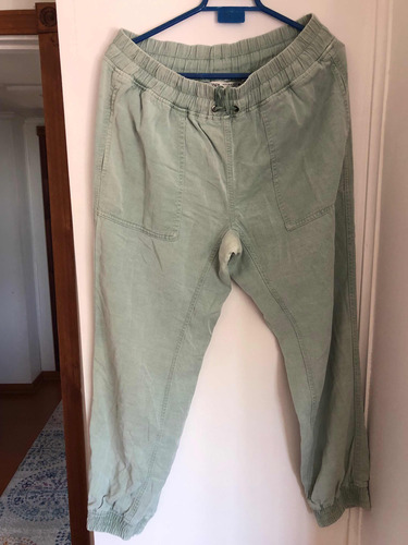 Pantalón De Mujer Zara Verde Talla M