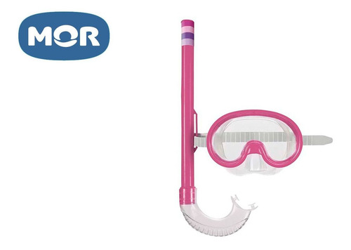 Máscara De Mergulho E Snorkel Infantil Mor - Várias Cores