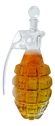 Botella De Licor De Vidrio Transparente Vintage Con Forma De
