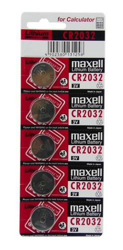 Pack 5 Pilas Cr 2032 Maxell Cr2032 3v / Promoferta