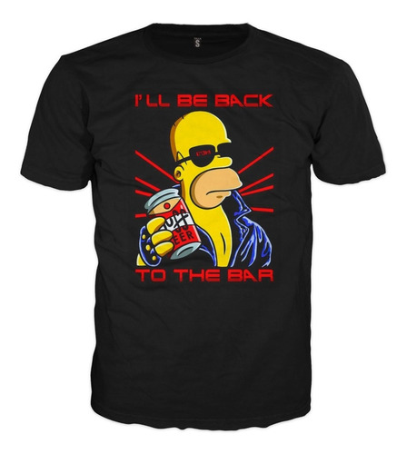 Camiseta De Homero Volveré Al Bar