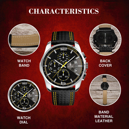 Imagen 7 de 10 de Reloj Hombre Seger 9106 Original Eeuu Elegante Casual Lujoso