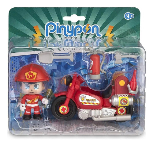 Pinypon Action Moto De Bombero Con Figura Y Accesorios 15636