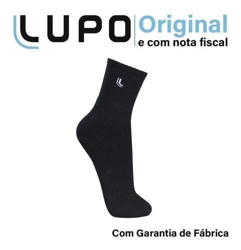 Imagem 2 de 3 de Kit 6 Pares Meia Lupo Cano Médio Masculina Atacado Original