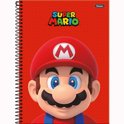 Caderno Universitario Capa Dura 160f Super Mario Bros