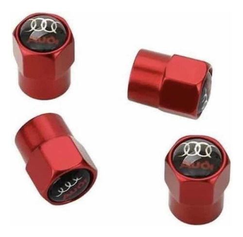 Tapa Válvulas De Rueda Audi Rojos