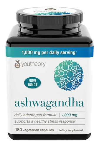 Youtheory Ashwagandha 1,000 Mg., 150 Capsulas