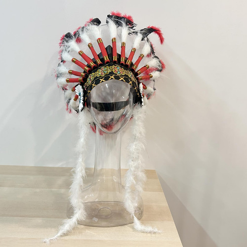 4 Tocado De Plumas, Diadema, Sombrero Indio Jefe Para Estilo