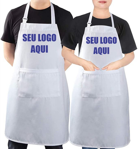 Avental Personalizado Com Seu Logo Cor Branco