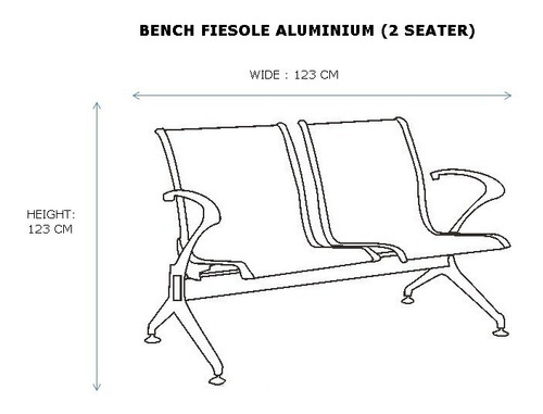 Banca Fiesole De Aluminio De 2 Plazas