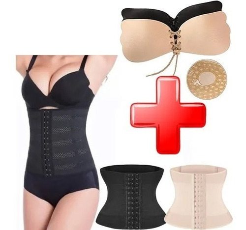 Corset Abdominal Faja Reductora Modeladora + Corpiño Pushup