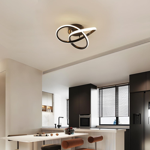 Lámpara Variable De 3 Color Plafn Led Curva Moderna Para Luz