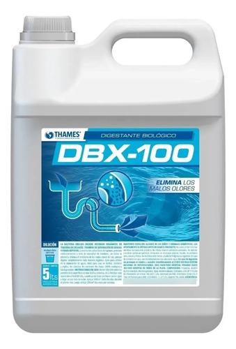 Liq. Destapa Cañeria Bactericida Dbx-100 Thames 5l Caja X 4