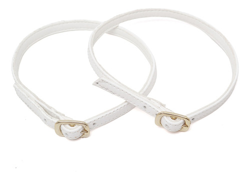 Tornozeleira , Tirinha Para Sandália Com 32 Cm Preta Nude Cor Branco Diâmetro 5