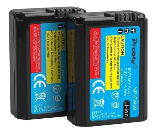 comprar Kit 2 Bat-erias Fw50 Pu002F Sony Alpha A7 A7ii A3000 A5000 A6500