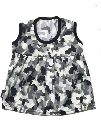 Polera Niña Diseño Militar