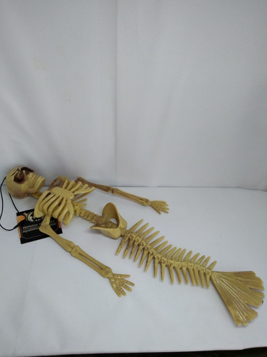 Decoración Halloween Carabela Esqueleto Sirena 35 Cms 