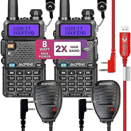 2 Radio Baofeng 5r Mk4 8w Maxima Cable Programacion Ftdi